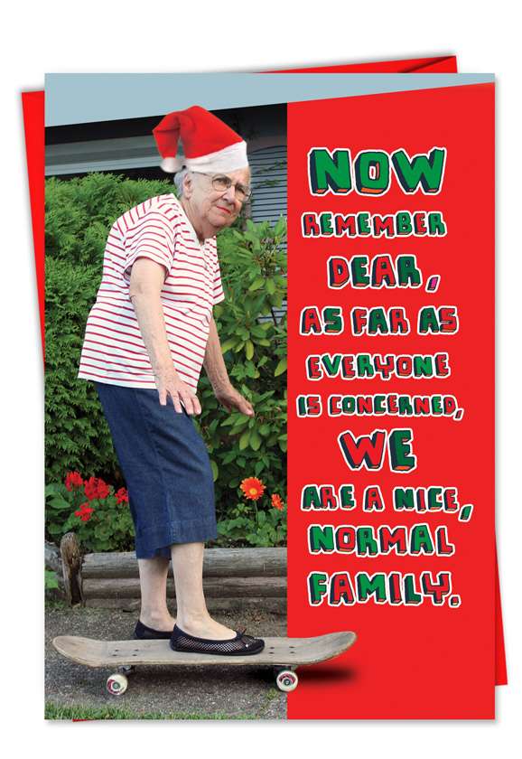 Crazy Grandma Picture Funny Christmas Cards By Nobleworks
