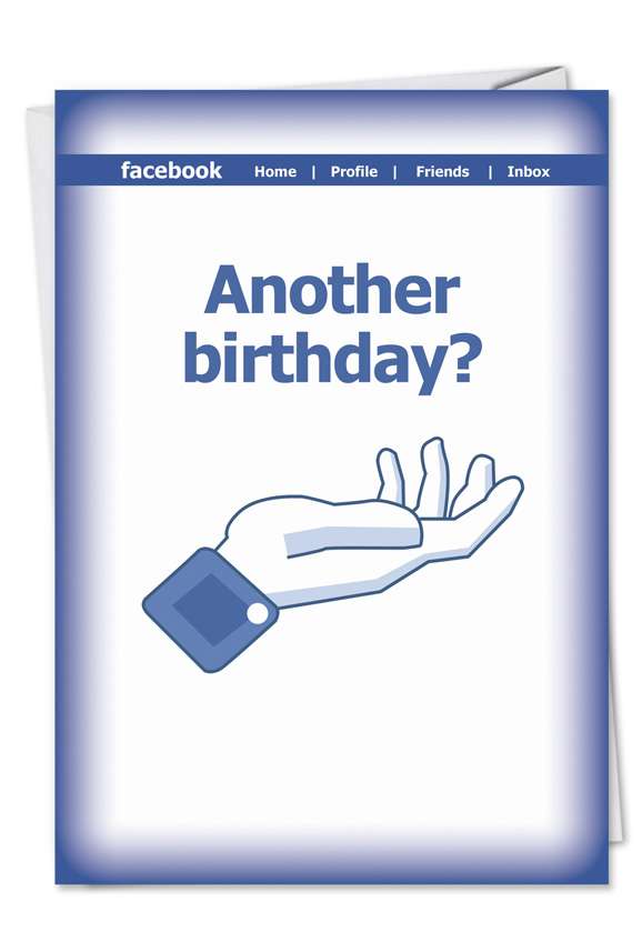 Facebook Meh Funny Birthday Greeting Cardnobleworks Facebook Meh Funny Birthday Greeting Cardnobleworks